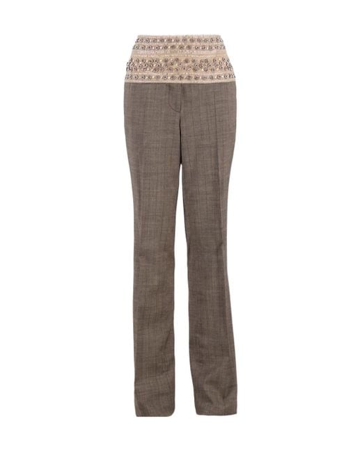 Stella McCartney Gray Patterned Casual Pants