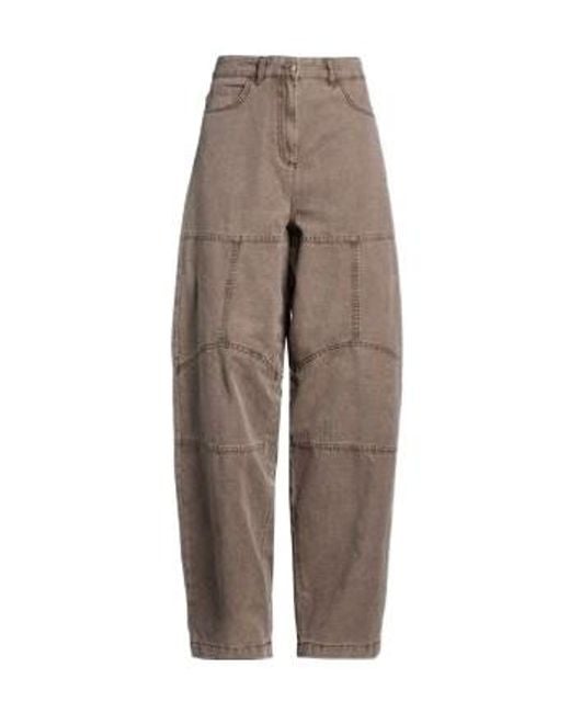 MAX&Co. Brown High-Waisted Cargo Casual Trousers