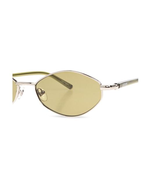 Jacquemus Metallic Oval-Frame Sunglasses
