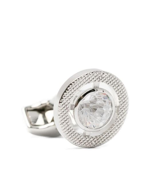 Tateossian White Halo Quartz Cufflinks for men