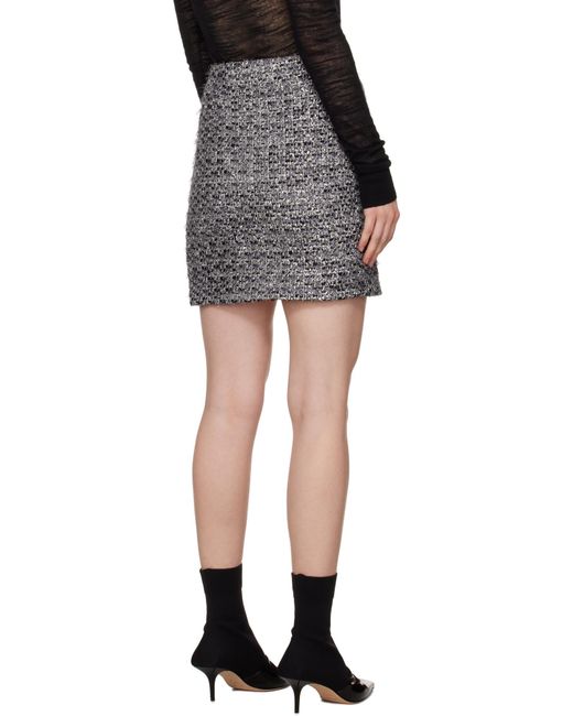 Juun.J Black Tweed Miniskirt