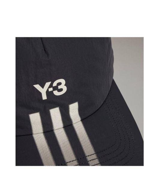 Y-3 Blue Striped Baseball Cap for men