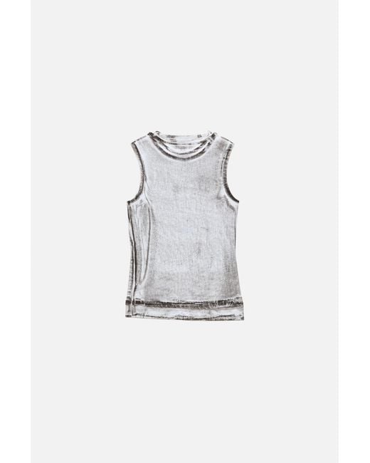 Acne Gray Logo-Print Top