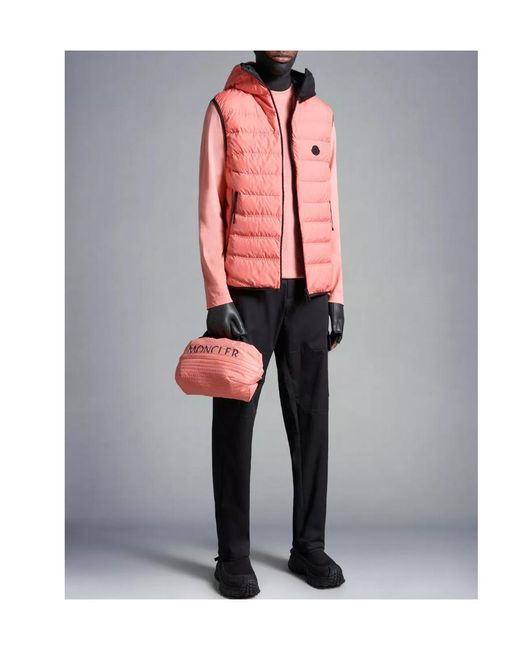 Moncler Black Stretch Gabardine Cargo Trousers for men