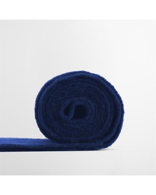 Barbour Blue Solid Color Wool Scarf for men