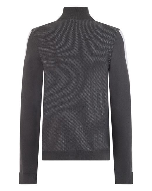 Boss Blue High-Neck Long-Sleeved Sweatshirt for men