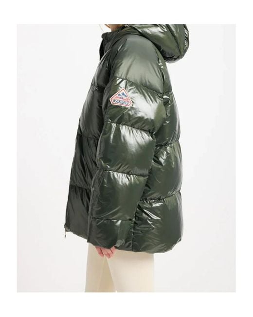 Pyrenex Green Hooded Down Jacket for men