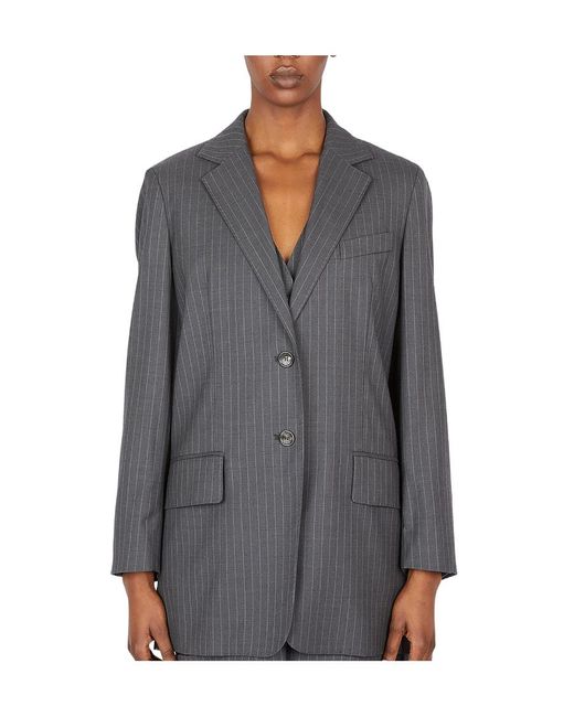 Max Mara Blue Striped Suit Jacket
