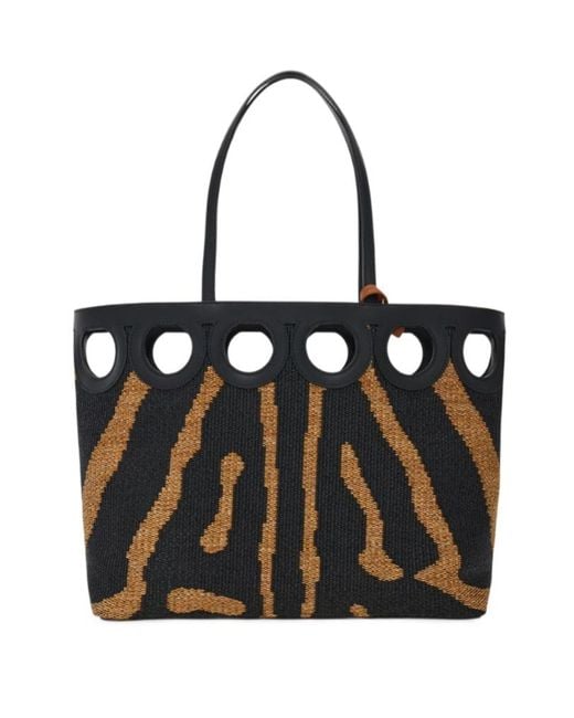 Ferragamo Black Sac Cabas Trame Gancini