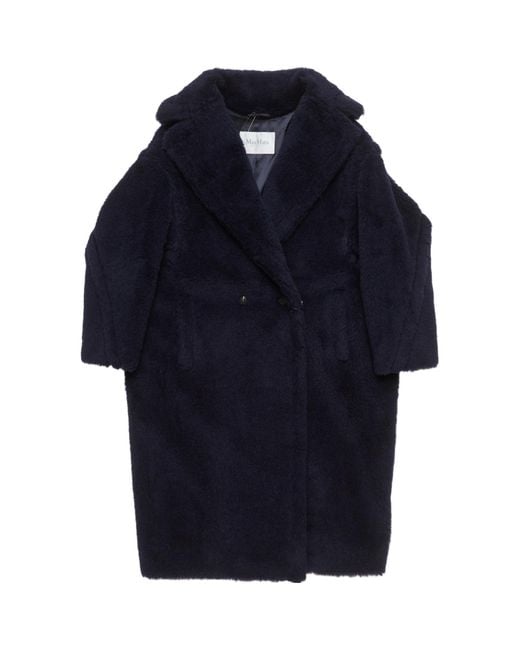 Max Mara Blue Tedgirl Double-Breasted Coat