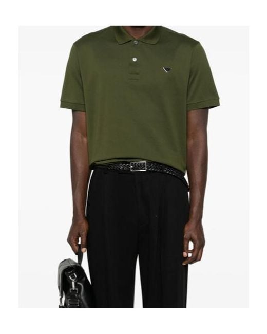 Prada Green Polo Shirts for men