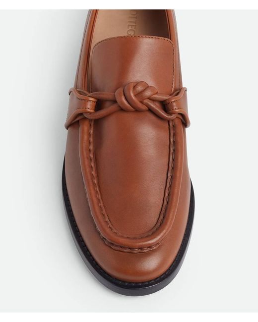 Bottega Veneta Brown Astaire Knot Detailed Loafers for men