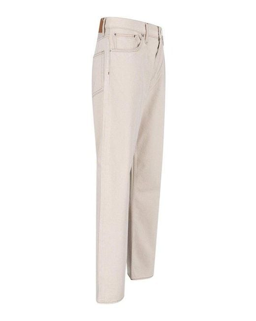 sunflower White Logo Patch Straight-Leg Jeans for men