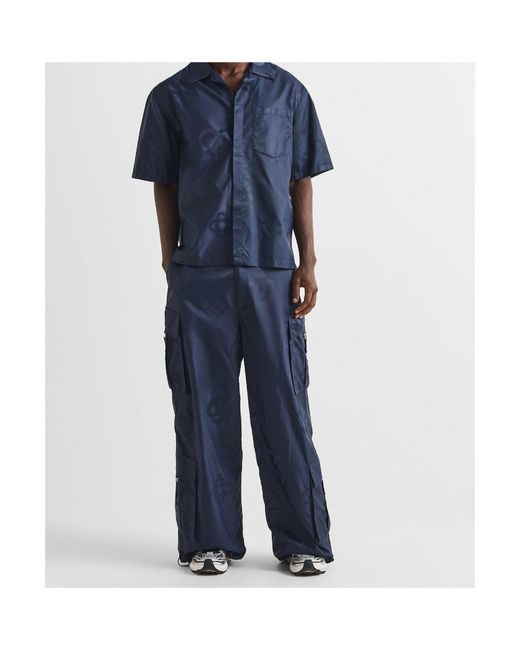Casablanca Blue Short-Sleeved Shirt for men