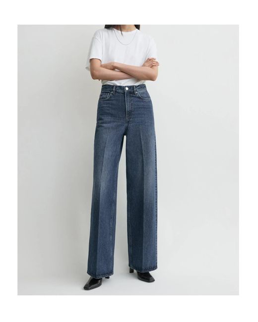 Totême Blue Waistband Denim Trousers