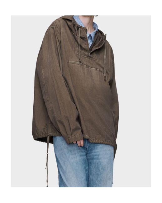 Maison Margiela Brown Caban Hoodie