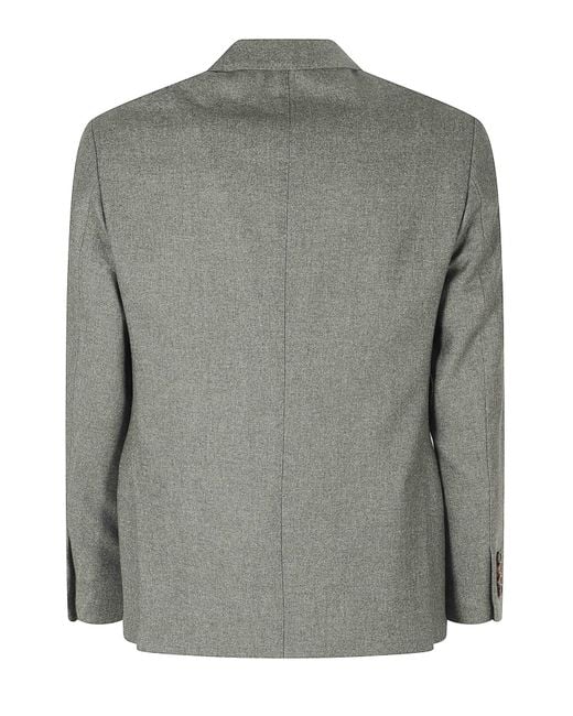 Eleventy Gray Single-Breasted Suit Jacket And Belt Loop Suit Trousers for men