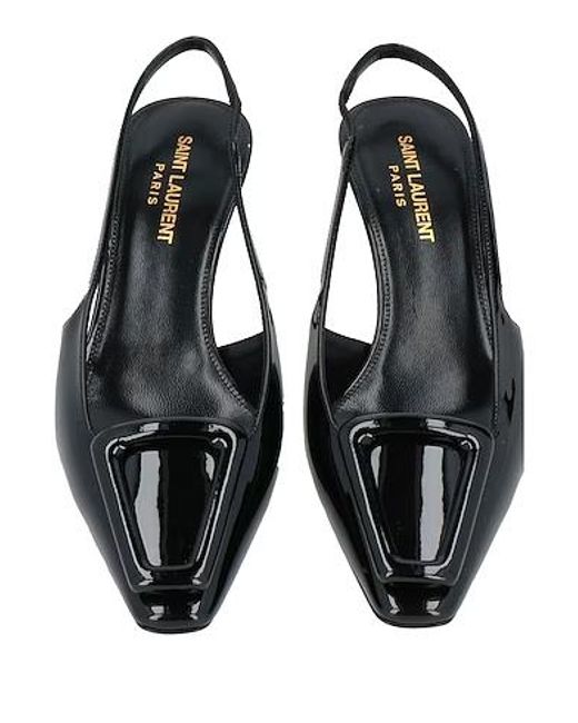 Saint Laurent Black Patent Leather Squaretoe High Heels
