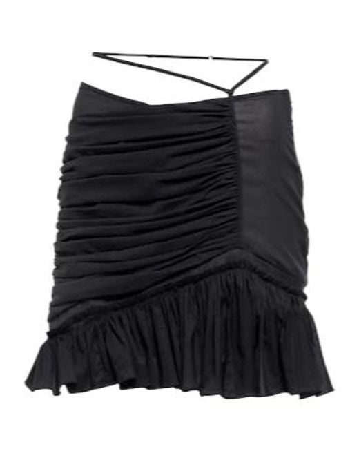 Nensi Dojaka Black Ruched Miniskirt