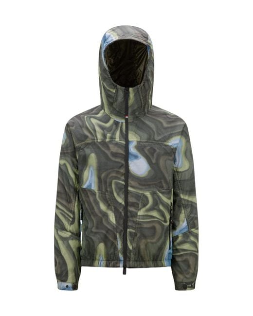 Moncler Green Grenoble Zip-Up Long-Sleeved Jacket for men