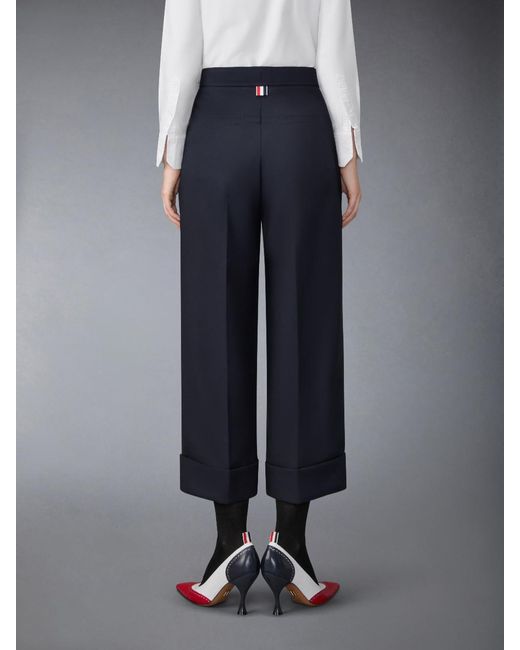 Thom Browne Blue Hopsack Suiting Trousers