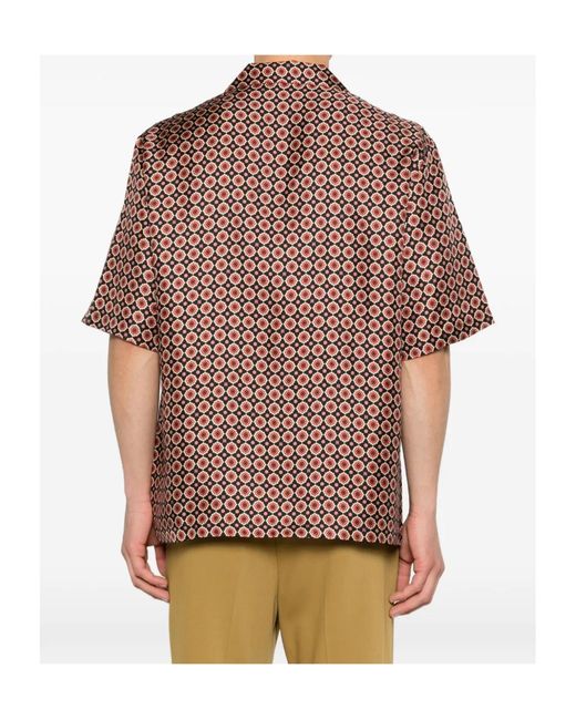 Amiri Black Patterned Short-Sleeve Shirt for men