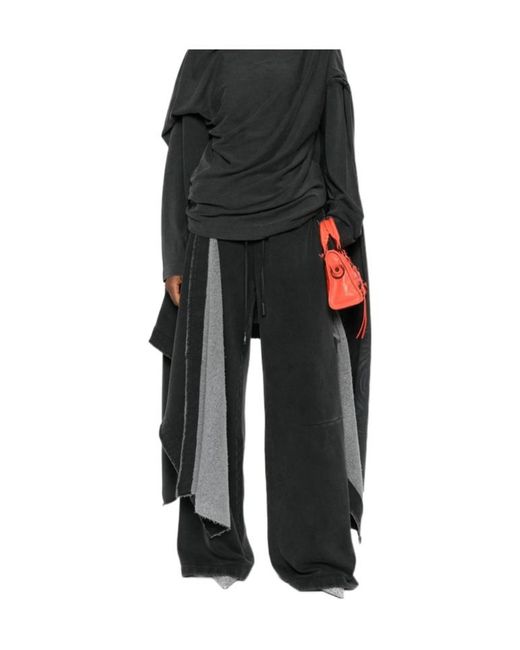Jean Paul Gaultier Black Drawstring Casual Pants