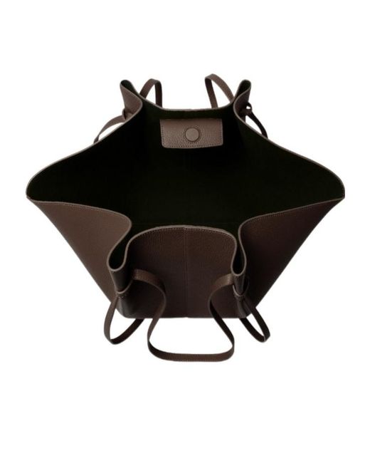 Yuzefi Brown Mochi Pebble-Grained Shoulder Bag