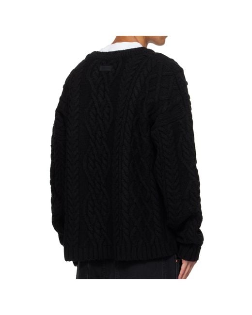 Vetements Black V-Neck Sweater for men