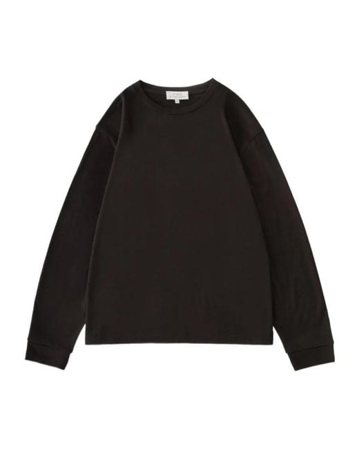 Studio Nicholson Black Long-Sleeved Jersey T-Shirt for men