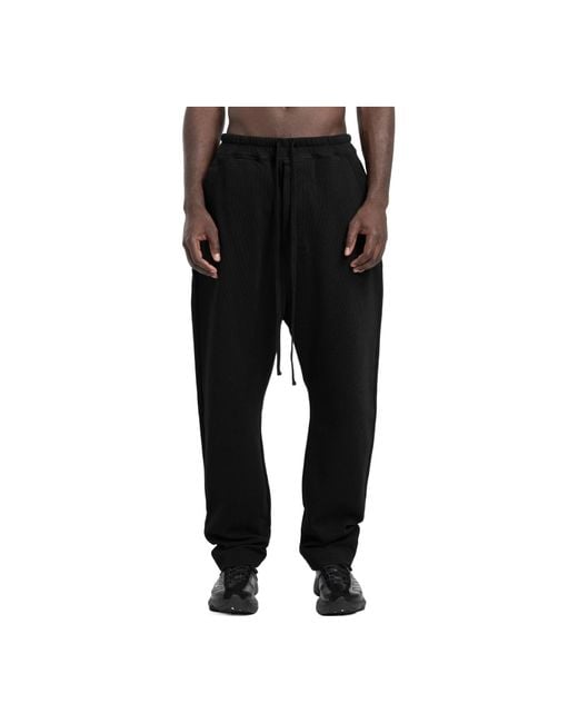 Thom Krom Black Drawstring Track Pants for men