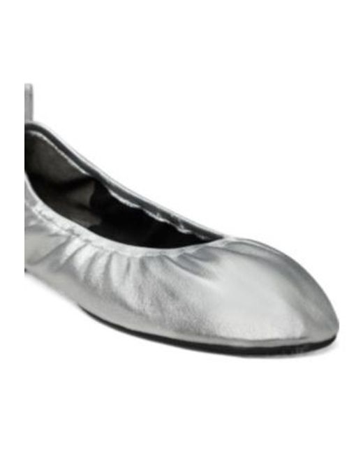 Tory Burch White Eddie 2.0 Ballerina Shoes