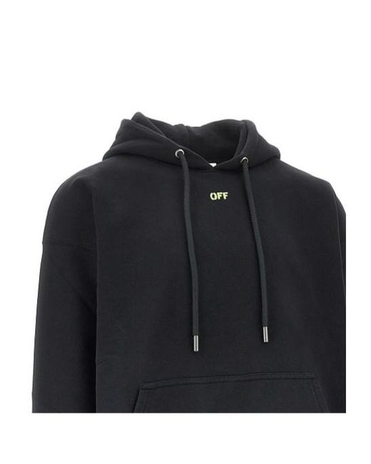 Off-White c/o Virgil Abloh Black Cotton Hooded Sweatshirt for men