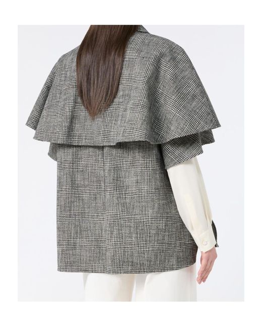 Max Mara Gray Short Cape