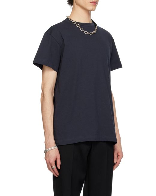 Jil Sander Blue Logo Patch Crewneck Pack Of Three T-Shirt for men