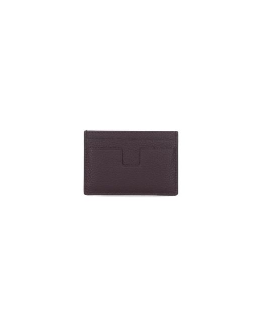Tom Ford Purple Logo Printed Cardholder for men