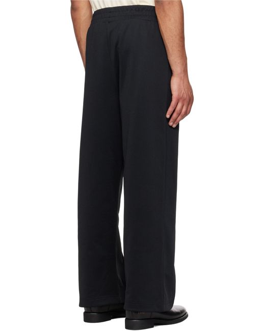Palm Angels Black Central Zipped Track Pants for men