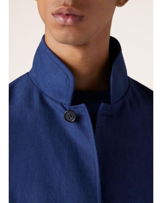 Loro Piana Blue Long-Sleeved Casual Jacket for men