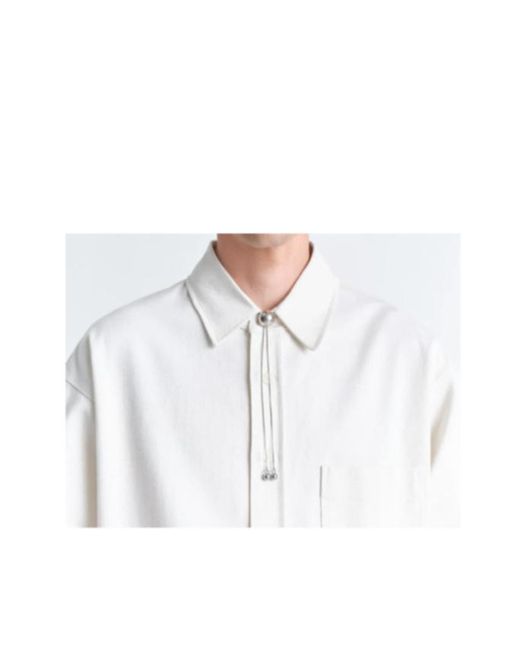 Lemaire White Rattle Bolo Tie Necklace for men