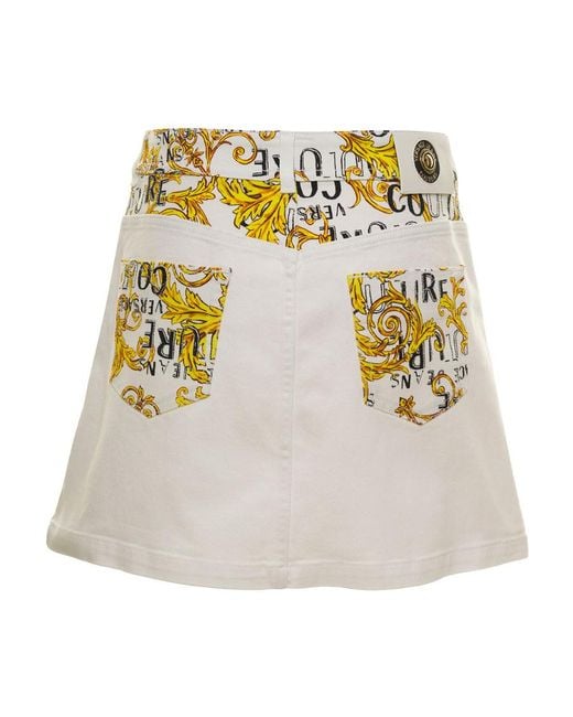 Versace Jeans Multicolor Couture High-Waist Mini Skirt