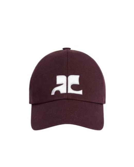 Courreges Purple Courrèges Logo Embroidered Cap for men