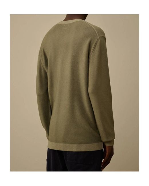 C P Company Green Long-Sleeved Sweater for men