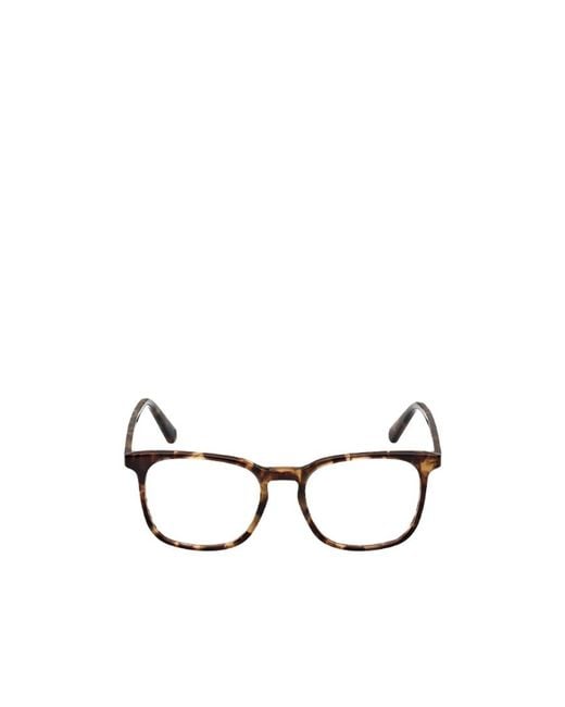 Moncler Metallic Eyewear Square Frame Glasses for men