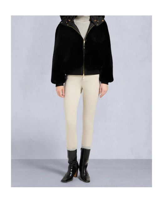 Moose Knuckles Black Series Original Satin Debbie Bomber Jacket
