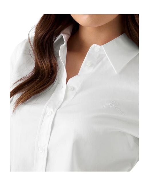 Guess White Long-Sleeved Shirt