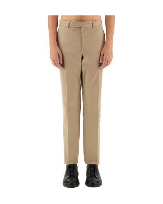 Zegna Natural Straight Leg Tailored Pants for men