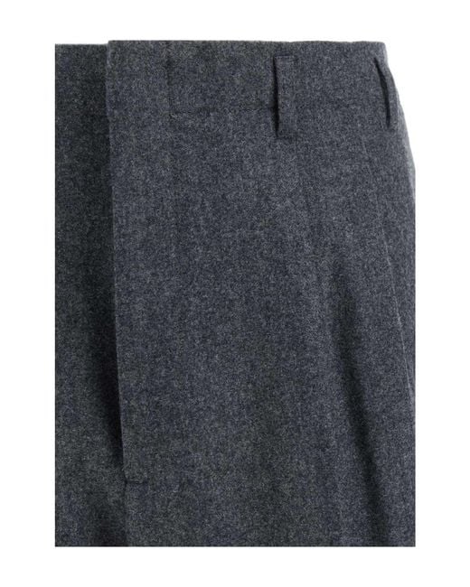 Brunello Cucinelli Gray Tapered-Leg Cropped Trousers for men