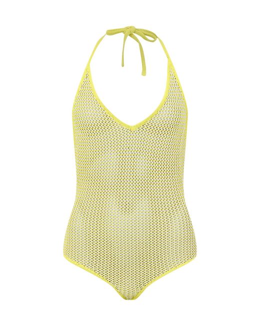 Bottega Veneta Yellow Minimalist Bodysuit
