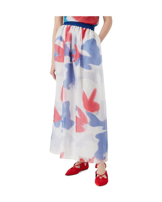 Emporio Armani Multicolor Printed Midi Skirt
