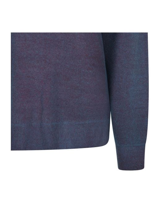Maison Margiela Blue V-Neck Sweater